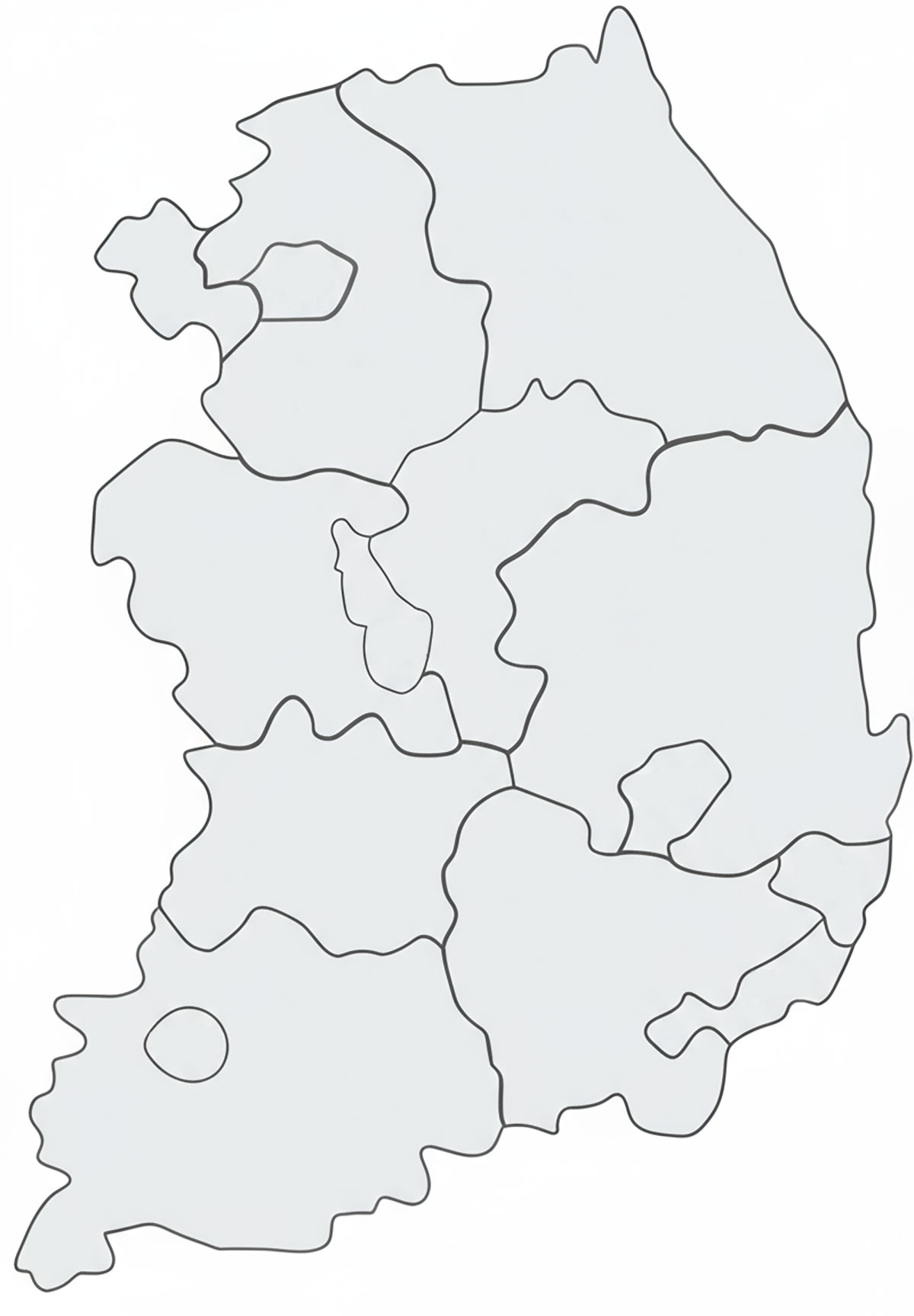 한국 지도 및 터미널 위치