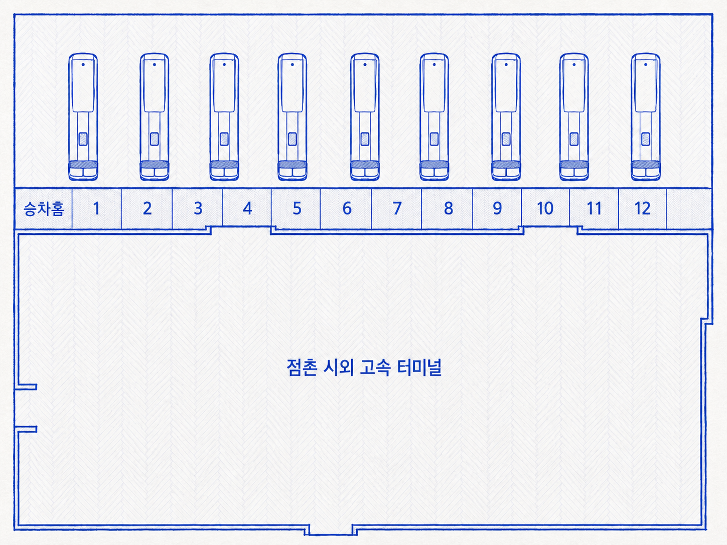 안동터미널 승차홈 안내